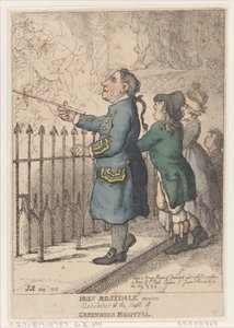 John Rosedale marinero, expositor en el Salón del Hospital de Greenwich, 26 de abril de 1807