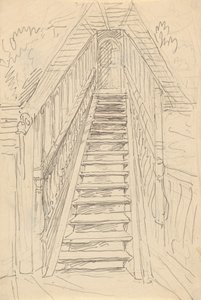 Edificio del Rey Guillermo, escalones que conducen al Gran Salón de Thomas Rowlandson