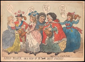 Lugar del Rey, o una Vista de los Mejores Amigos de M de Thomas Rowlandson