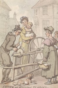 Cuchillos o tijeras para afilar de Thomas Rowlandson