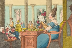 La Belle Limonaudiere en el Café des Mille Colonnes, Palais Royal, París, 1814 de Thomas Rowlandson