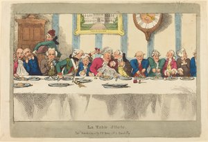 La mesa de huéspedes de Thomas Rowlandson