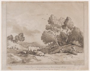 Paisaje con Figuras Atando un Haz de Leña, 21 de mayo de 1789 de Thomas Rowlandson
