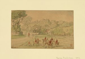 Paisaje con escena de caza de Thomas Rowlandson