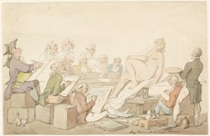 Figura de lay en Somerset House de Thomas Rowlandson