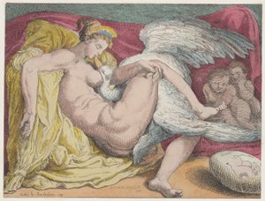 Leda y el cisne, 1799 de Thomas Rowlandson