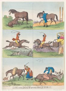 Vida y muerte del caballo de carreras, 25 de septiembre de 1811 de Thomas Rowlandson