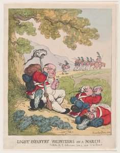 Voluntarios de infantería ligera en una marcha, 8 de junio de 1804 de Thomas Rowlandson