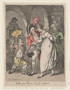 Enciende tu honor, carruaje no alquilado, 1811 de Thomas Rowlandson