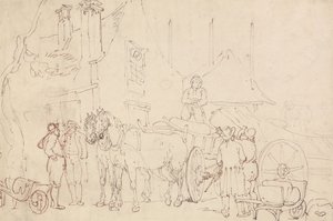 Carga de un vagón de Thomas Rowlandson