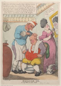 Aceite de Macassar, Un Soplo Aceitoso para Cabezas Blandas de Thomas Rowlandson