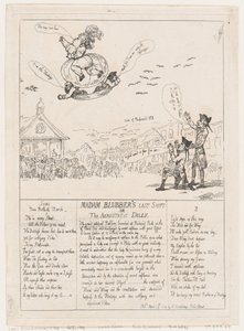 El Último Cambio de Madam Blubber o El Dilly Aerostático, 29 de abril de 1784 de Thomas Rowlandson