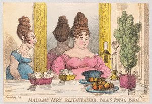 Madame Very, restauradora, Palais Royal, París de Thomas Rowlandson