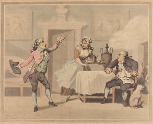Gerente y declamador de Thomas Rowlandson