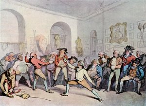 Academia de esgrima del Sr. H Angelos, 1791, 1929 de Thomas Rowlandson