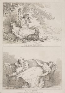 Siesta en el campo - Siesta en la ciudad de Thomas Rowlandson