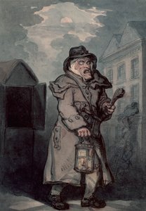 Vigilante nocturno, finales del siglo XVIII de Thomas Rowlandson