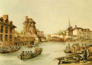 Vista norte del estudio de Friar Bacon en Oxford, finales del siglo XVIII, 1943 de Thomas Rowlandson