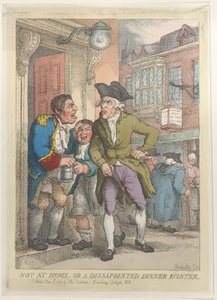 No en casa, o un cazador de cenas decepcionado, 13 de junio de 1823 de Thomas Rowlandson