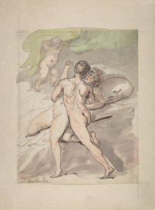 Pareja desnuda abrazándose, 1780-1827 de Thomas Rowlandson