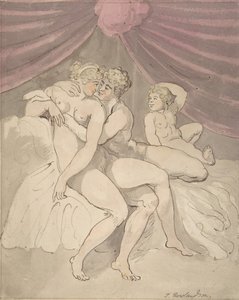Pareja desnuda abrazándose, 1780-1827