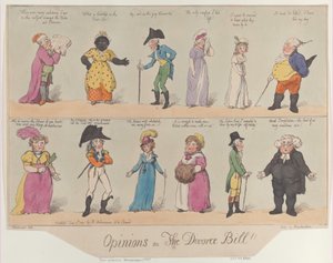 Opiniones sobre el proyecto de ley de divorcio, 2 de junio de 1800 de Thomas Rowlandson