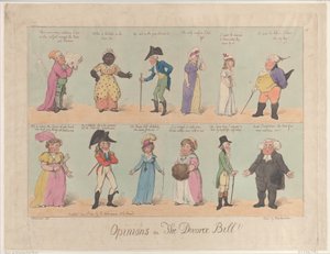 Opiniones sobre el proyecto de ley de divorcio, 2 de junio de 1800 de Thomas Rowlandson