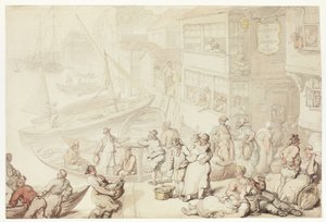 Fuera de la posada Salutation, Greenwich de Thomas Rowlandson