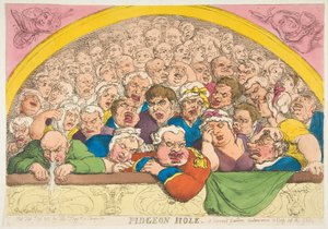 Pidgeon Hole. Una Invención del Jardín del Convento para Encerrar a los Dioses de Thomas Rowlandson