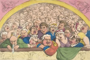 Pidgeon Hole. Un artilugio de jardín de convento para encerrar a los dioses, 20 de febrero de 1811 de Thomas Rowlandson