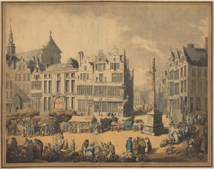 Plaza de Meir, en Amberes de Thomas Rowlandson