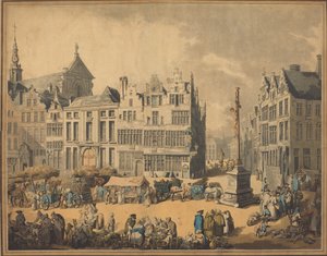 Plaza de Meir en Amberes, 1797 de Thomas Rowlandson