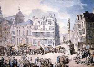 Place de Mer, Amberes de Thomas Rowlandson