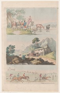 Placa 10, Contornos de Figuras, Paisajes y Ganado...para el Uso de Aprendices, 6 de agosto de 1790 de Thomas Rowlandson