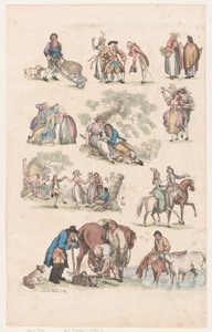 Placa 14, Contornos de figuras, paisajes y ganado...para el uso de los aprendices, 1 de junio de 1790