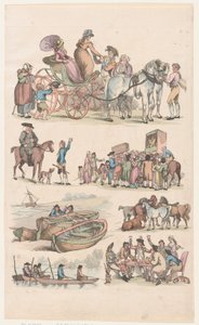 Placa 16, Contornos de figuras, paisajes y ganado...para el uso de los aprendices, 1 de junio de 1790 de Thomas Rowlandson