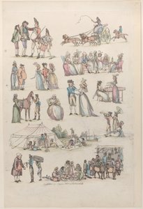 Placa 7, Contornos de Figuras, Paisajes y Ganado...para el Uso de Aprendices, junio 27, 1790 de Thomas Rowlandson