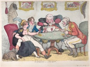 Desplumando a un tonto de Thomas Rowlandson