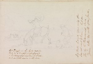 Boceto preparatorio para «El Dr. Syntax dibujando el lago»