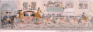 Procesión del Rey Jorge III y la Reina Carlota a la Catedral de San Pablo, Londres, 1789
