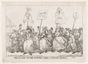 Procesión a las elecciones después de una campaña exitosa, 30 de abril de 1784