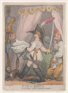 El Gato con Botas o General Junot Sorprendido, 12 de abril de 1811 de Thomas Rowlandson