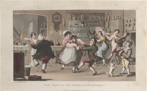 Quae Genus, en los deportes de la cocina, de La historia de Johnny Quae Genus... de Thomas Rowlandson