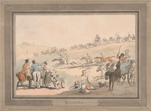 Carreras [juego de seis]: 1. Carreras de Thomas Rowlandson