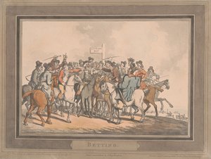 Carreras [juego de seis]:  6. Apuestas de Thomas Rowlandson