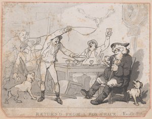 Regresado de una caza de zorros, 1787 de Thomas Rowlandson