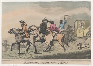 Regresando de las Carreras, 1 de diciembre de 1791 de Thomas Rowlandson