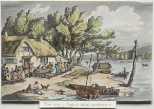 «Bocetos de la naturaleza», de Rowlandson: Vista cerca de Newport, Isla de Wight