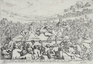 Deportes rurales - Un combate de boxeo, 28 de septiembre de Thomas Rowlandson