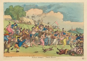 Deportes rurales. Carreras de smocks de Thomas Rowlandson